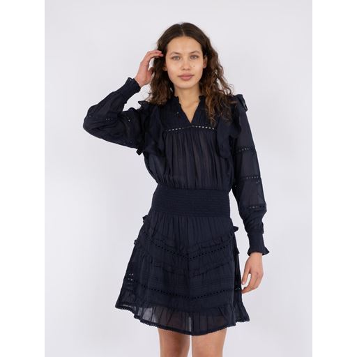 Neo Noir Harmoni S Voile Kjole, Navy, 38