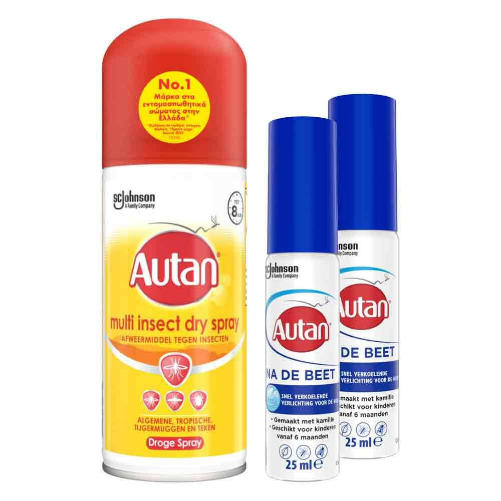 Autan Insectenspray Multi Dry en 2x Na De Beet Gel Pakket