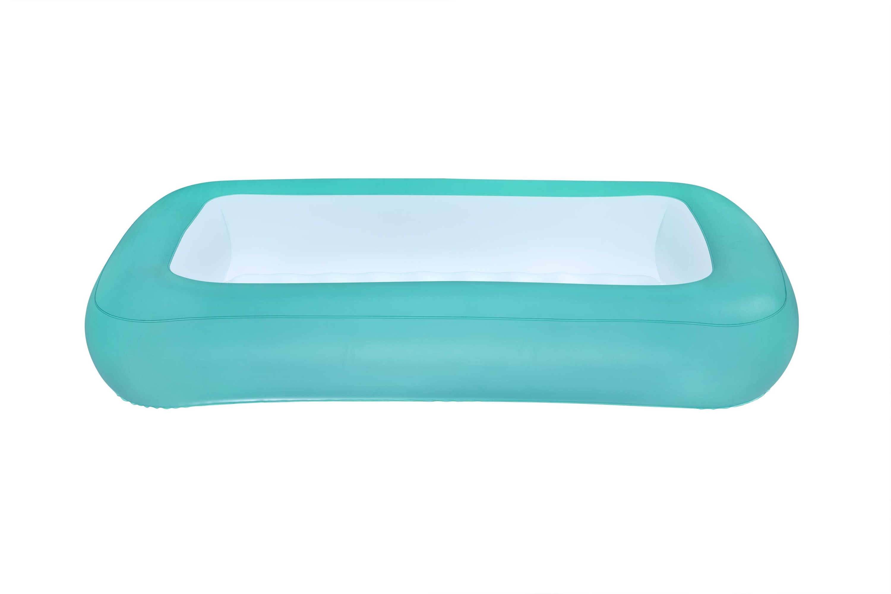 (104x165cm) Aquababes Kiddie Pool Rechteckiger Pool Planschbecken (51115) - Blau / Weiss