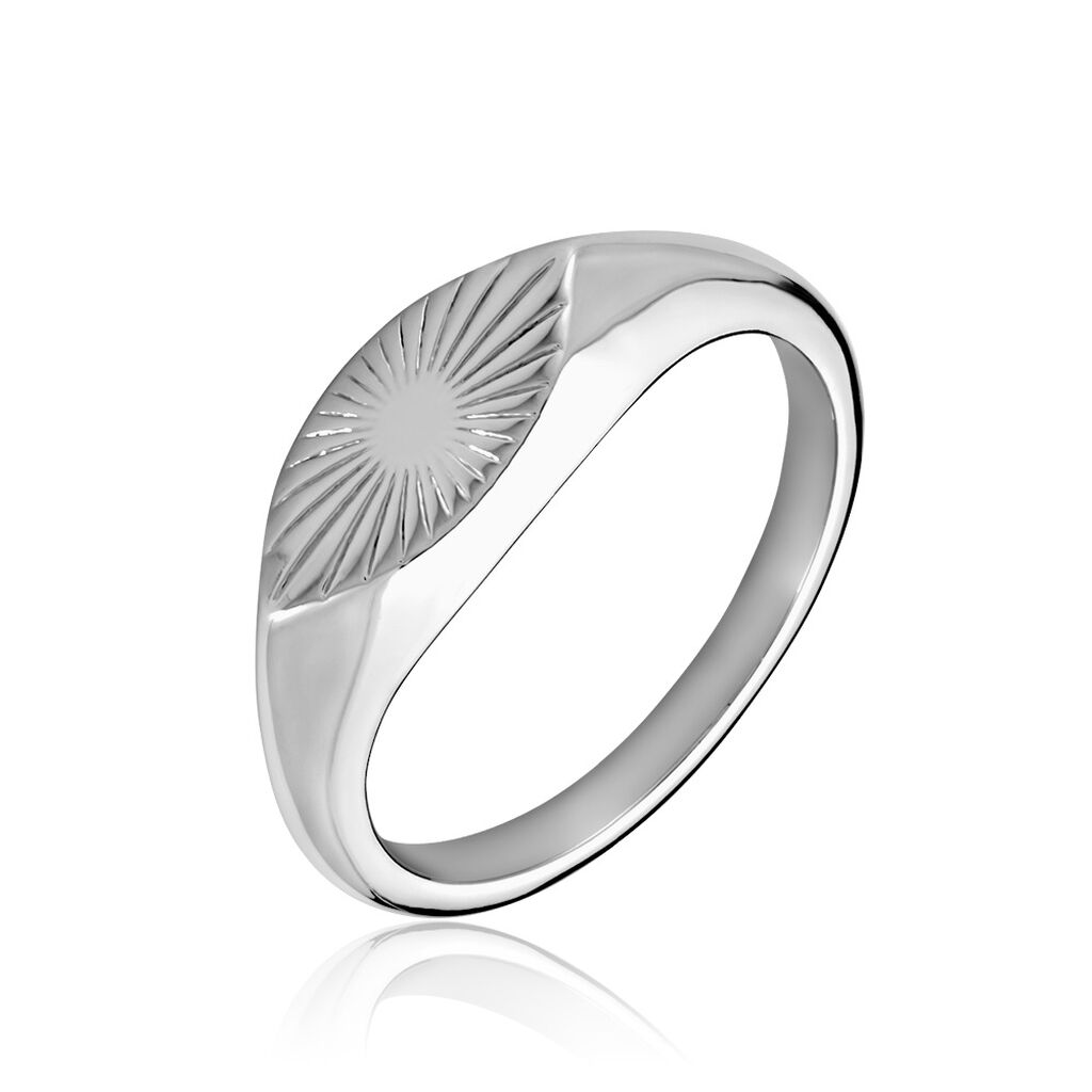 Chevalière Dalia Argent Blanc