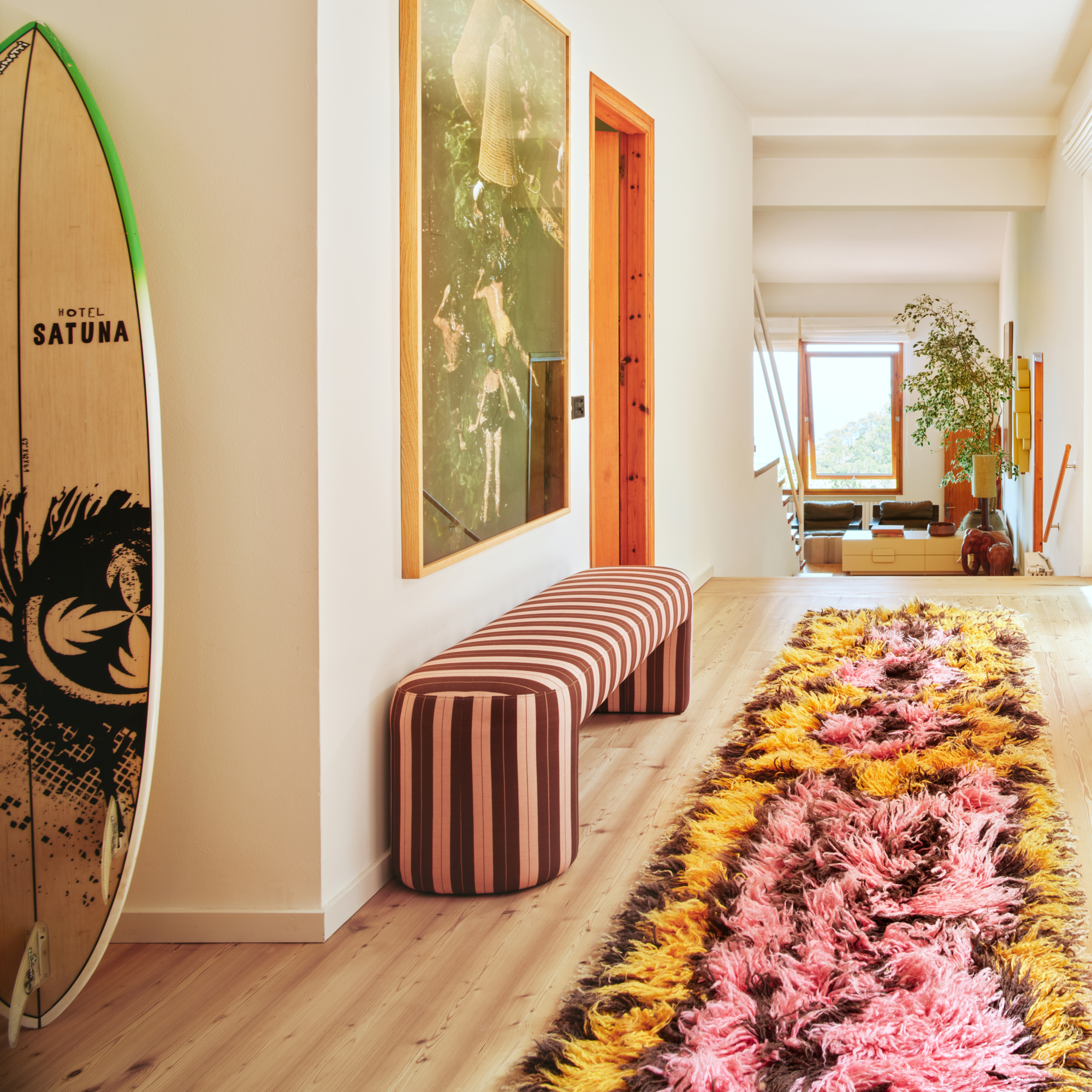Bankje Lobby striped