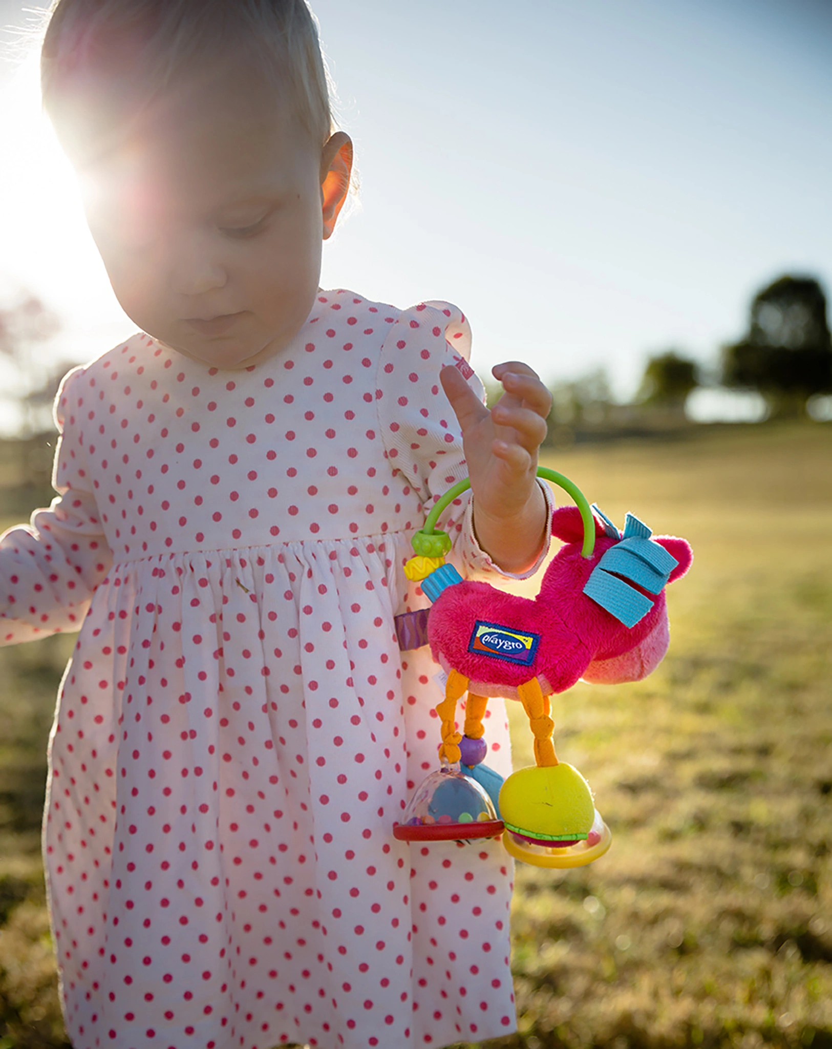 Rassel PLAYGRO - PFERD KLIPP KLAPP in pink
