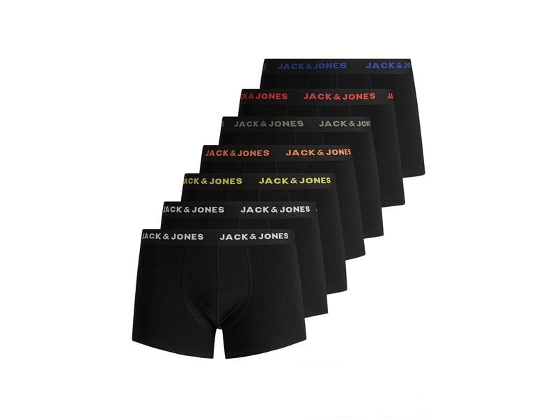JACK&JONES Unterhosen Herren, 7-er Pack, Schwarz, M Kurze Boxershorts