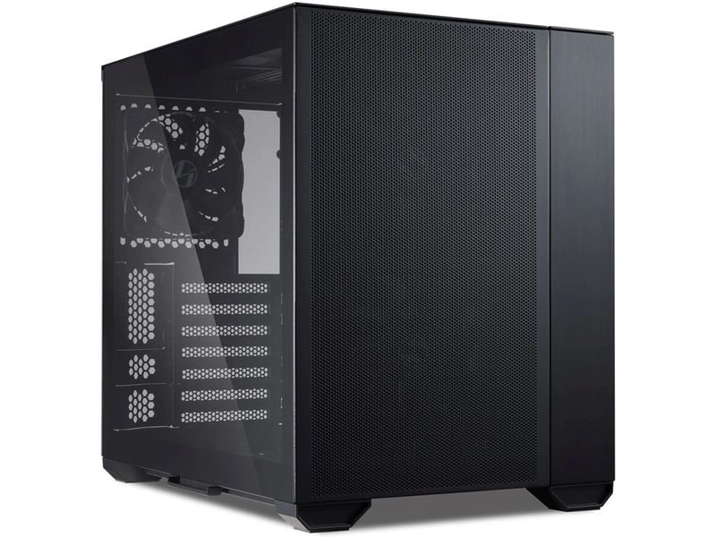 Lian Li PC-Gehäuse O11 Air Mini Schwarz Schwarzer Midi-Tower mit modularer Rückwand und Sichtfenster