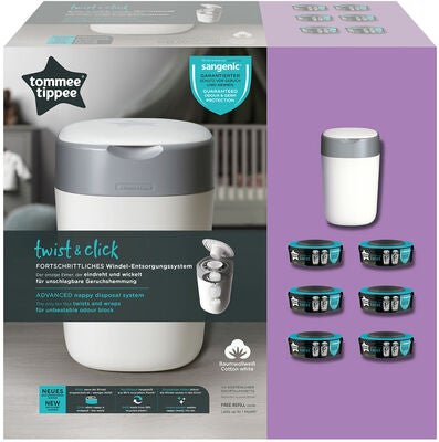 Tommee Tippee Sangenic T&C inkl. 6 Refill, Hvit