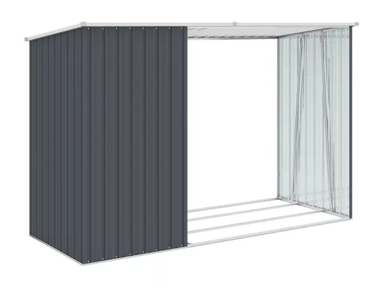 Abri à bois de jardin Anthracite 245x98x159 Acier galvanisé