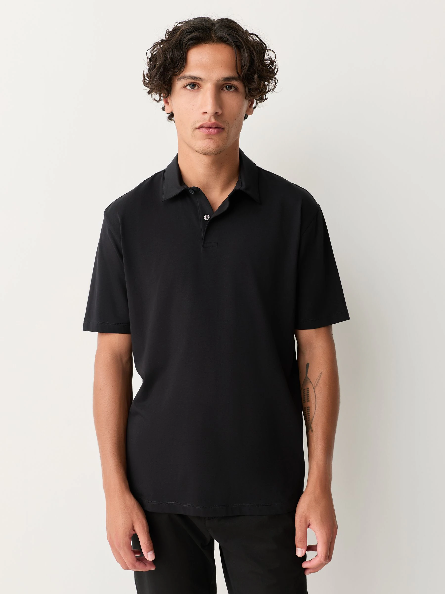 Zwart/goud/wit - Set van 3 jersey poloshirts met korte mouwen