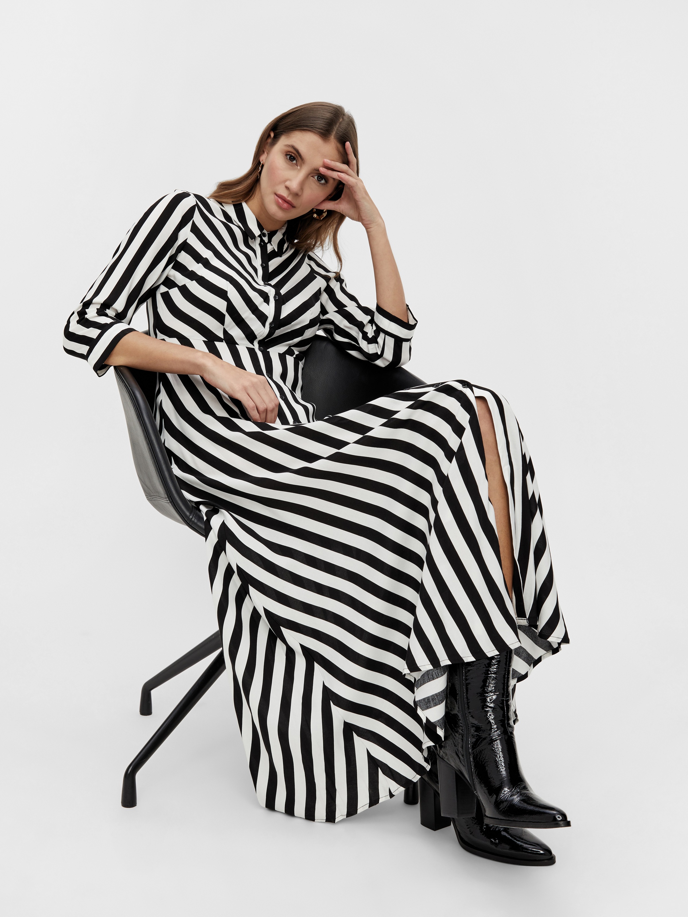 Y.A.S Hemdblusenkleid »YASSAVANNA LONG SHIRT DRESS« Sommerkleid, mit 3/4 Ärmel