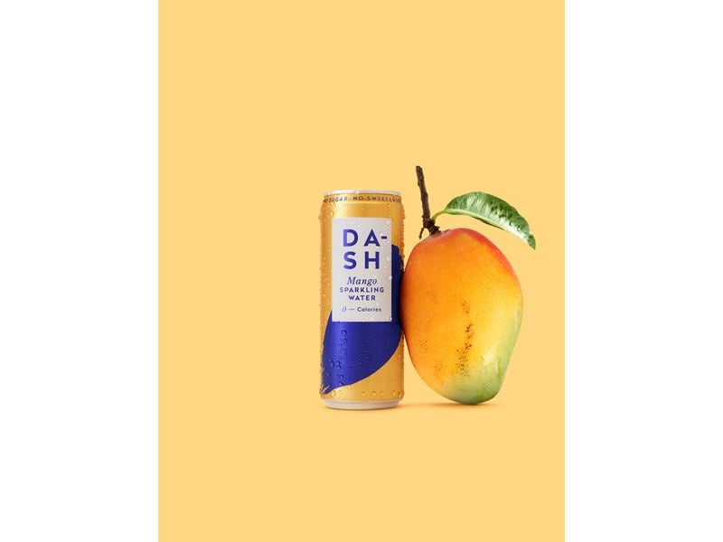 Dash Water Soft-Drinks Sparkling Mango 12 x 0.33 l Kohlensäurehaltiges Erfrischungsgetränk mit Mango-Geschmack