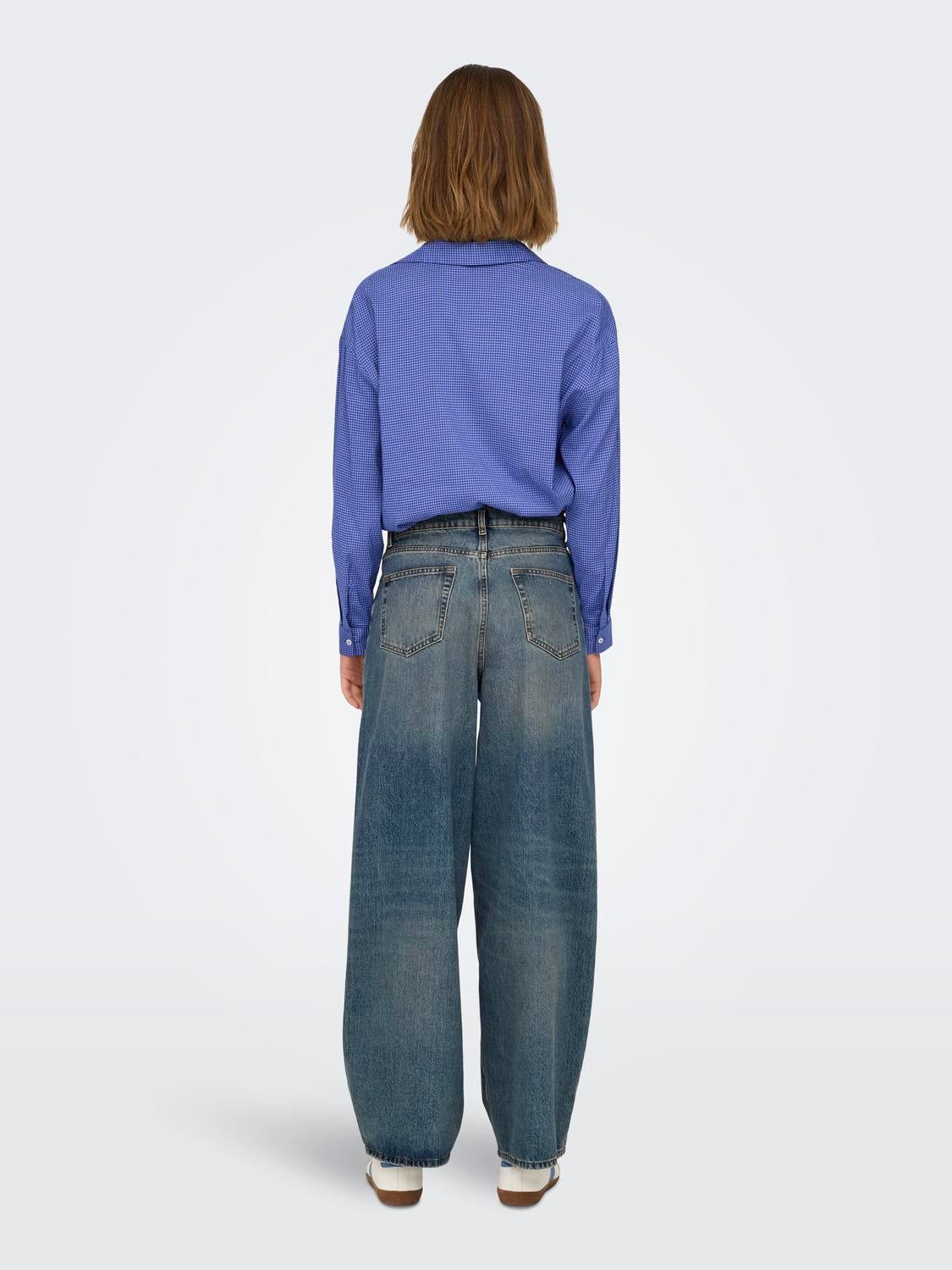 ONLBAXTER Mittlere Taille Weiter Beinschnitt Jeans Medium Blue Denim