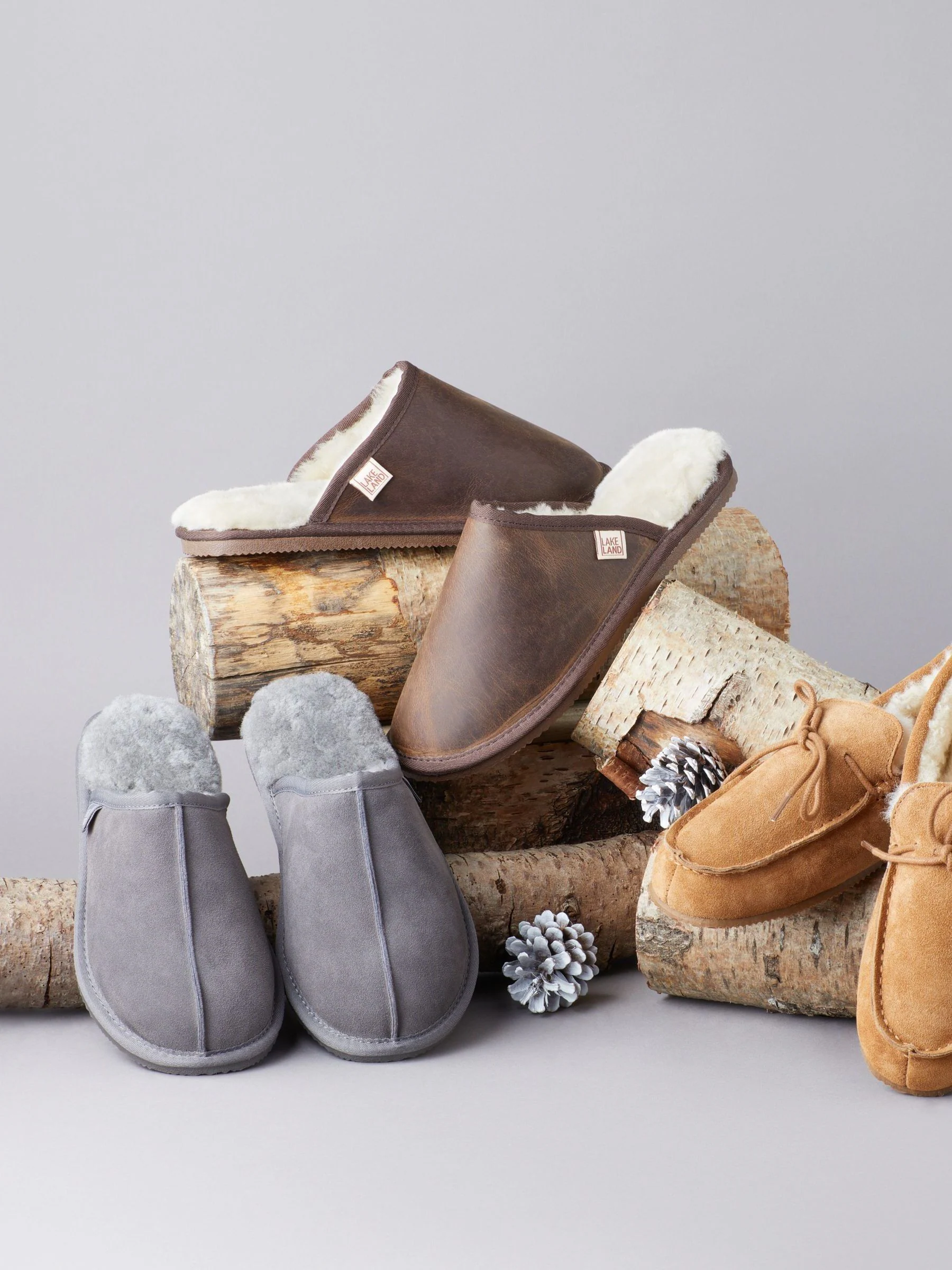 Lakeland Leather leren pantoffels voor heren