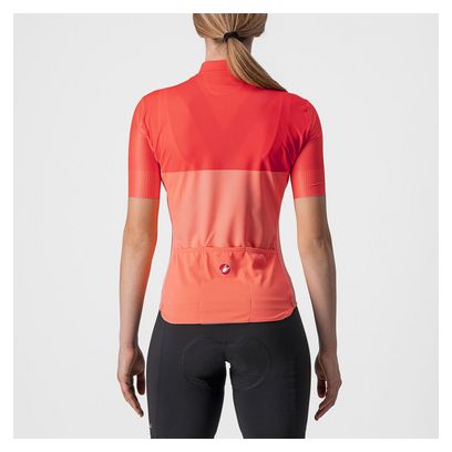Maillot Manches Courtes Femme Castelli Velocissima Rouge / Rose