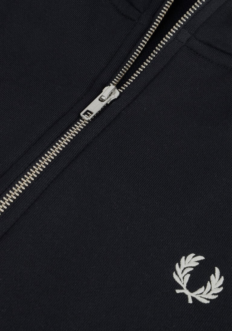 FRED PERRY donkerblauwe fred perry vest hooded zip through sweatshirt