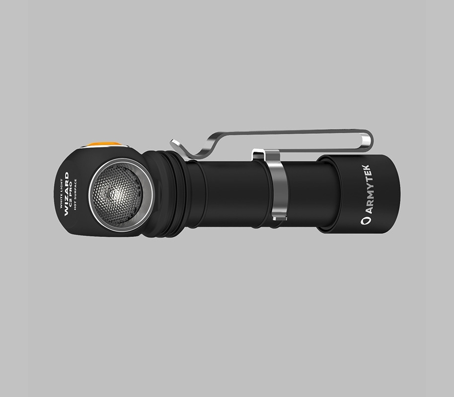 Armytek Wizard C2 Pro Magnet USB Multifunktionstaschenlampe mit Anzeige von Temperatur / Ladezustand / Status schwarz