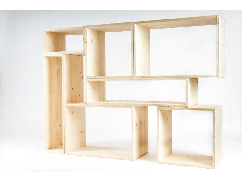 Holz Zollhaus Regal Lotti 20 x 80 x 30 cm, Nature Holzkiste