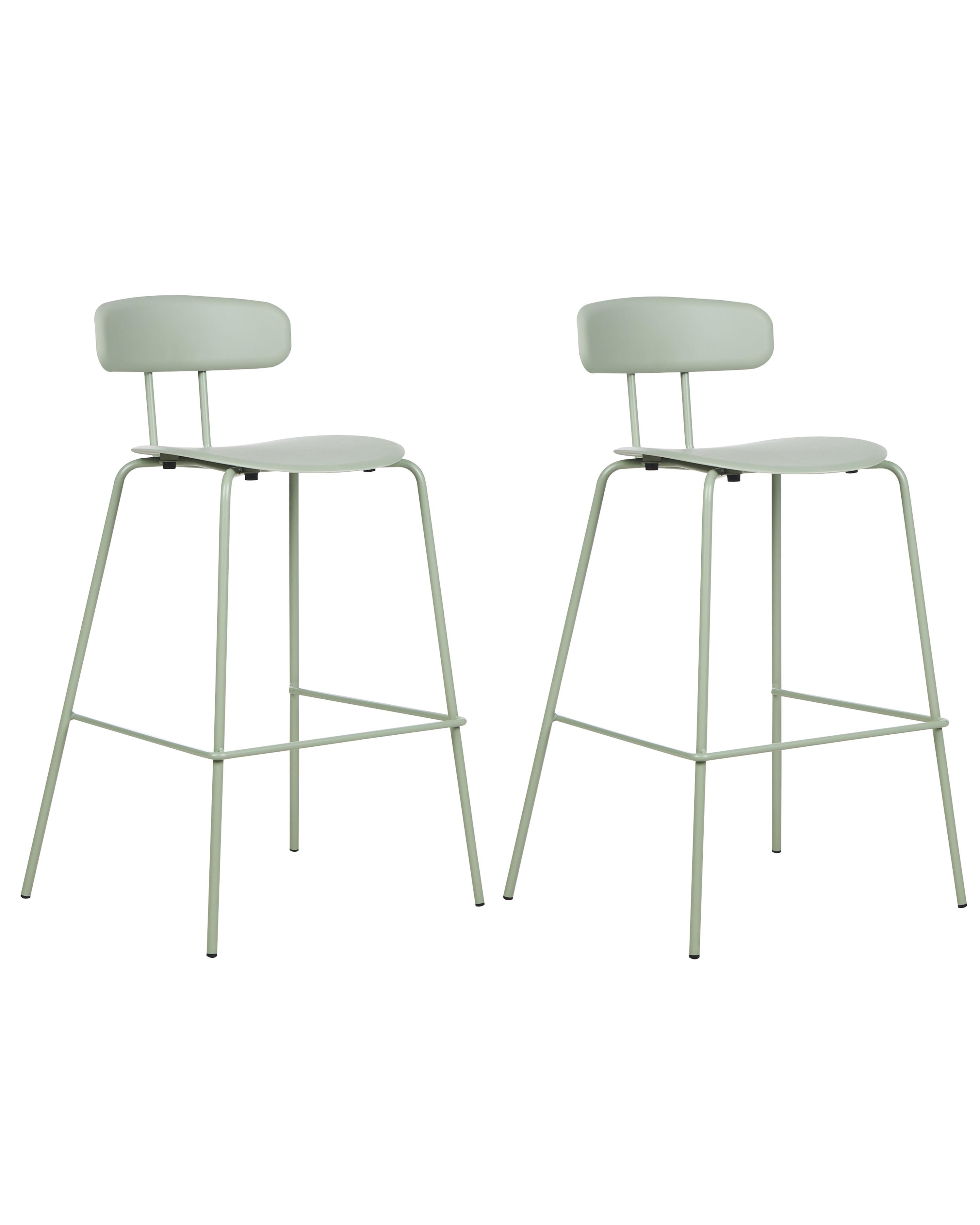 Set van 2 barstoelen SIBLEY Lichtgroen