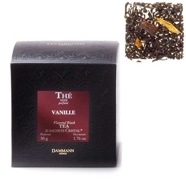 Thé noir à la vanille en sachets cristal - Dammann Frères