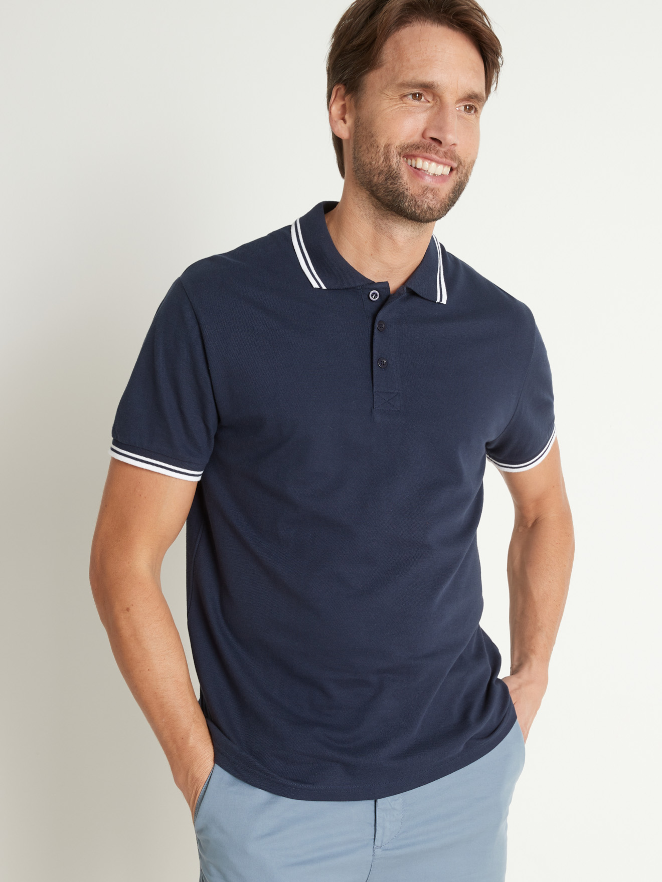 Polo manches courtes maille piquée
