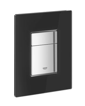 Grohe Skate Cosmopolitan WC bedieningsplaat glas DF 156x197mm verticaal/horizontaal niet v. Grohe Fresh zwart