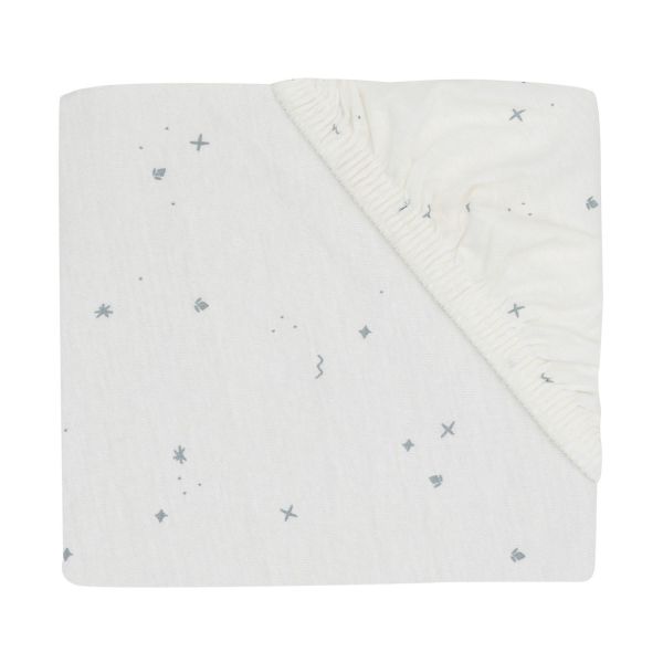Jollein Hoeslaken Jersey Twinkling Sea Green 40/50 x 80/90 cm