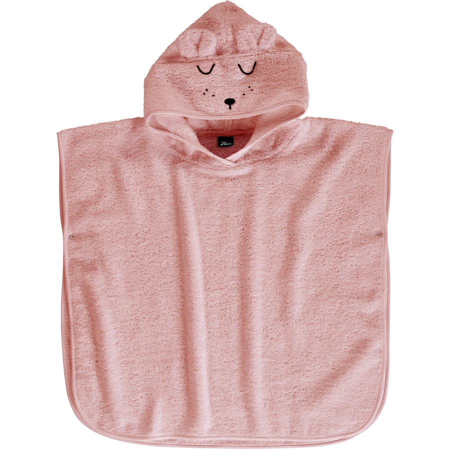Alvi® Bade-Poncho Faces Rosa 60 x 60 cm