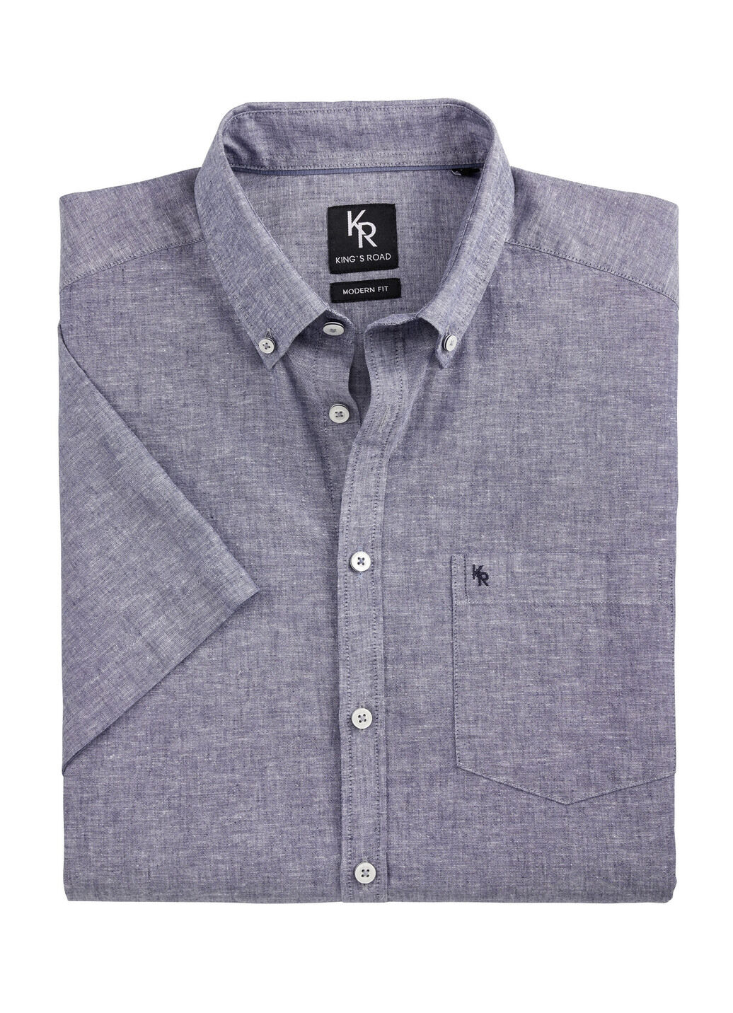 «King's Road»-Hemd mit Button-Down-Kragen in 4 Farben
