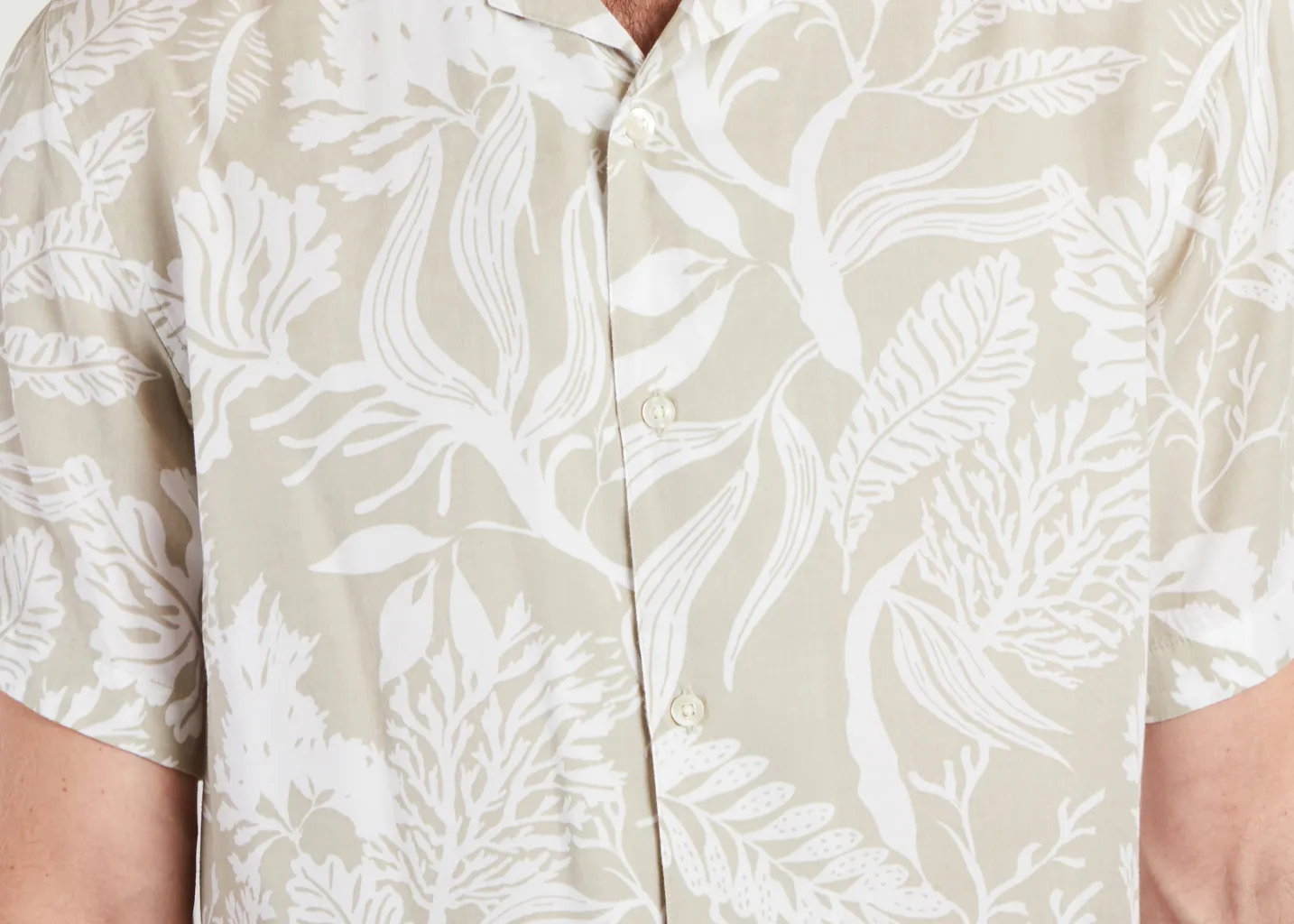 Chemise manches courtes imprimée en tencel KCA