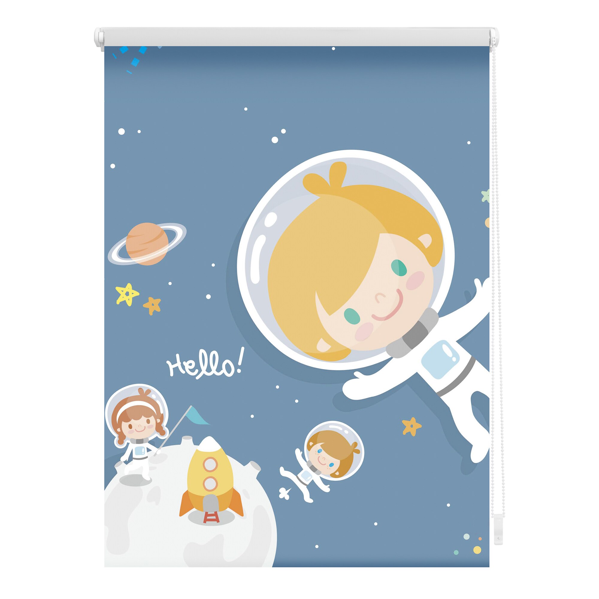 Lichtblick Rollo Klemmfix, ohne Bohren, Verdunkelung, Astronaut- Blau