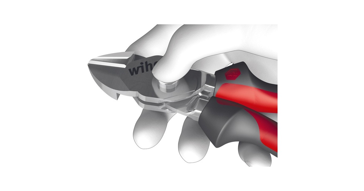 WihaHigh-performance zijkniptang BiCut Industrial  (Zwart/rood, DynamicJoint)