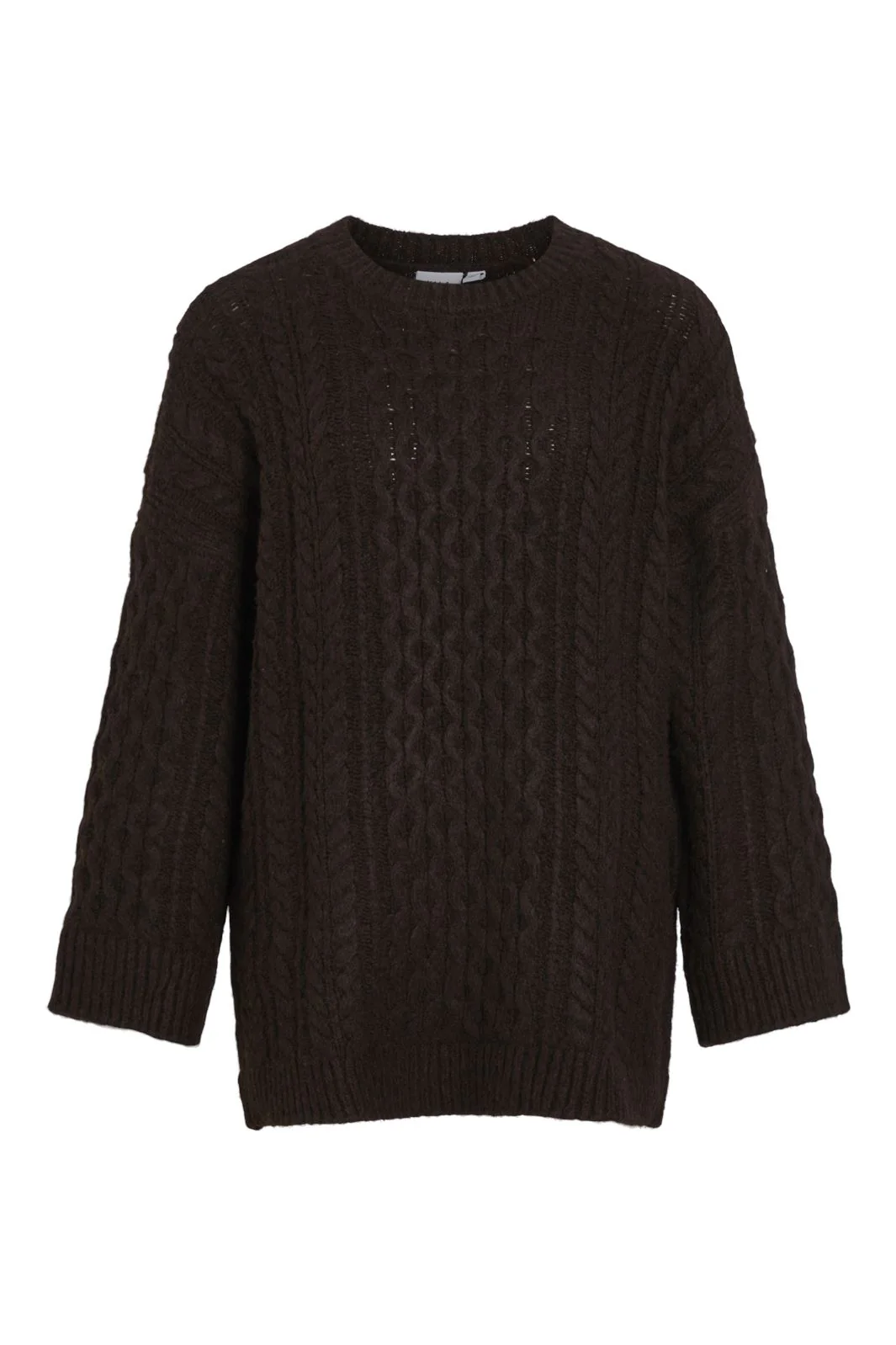 Vila Vikaia L/S Oversize Cable Knit 4720441 coffee bean