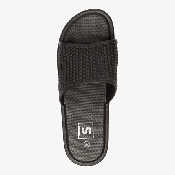 Dames badslippers zwart