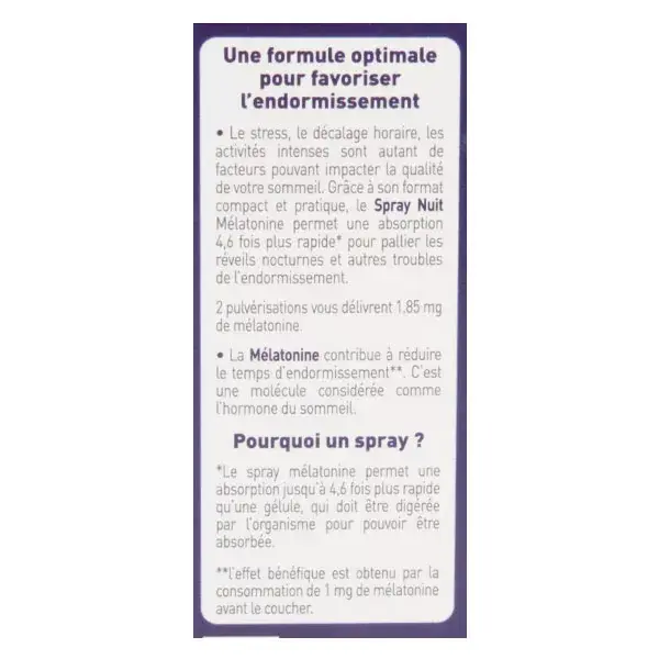 Juvamine Sommeil Mélatonine Spray Buccal 15ml