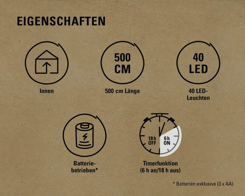 Kunstmatige dennenkrans met LED Lafiora Colorado L 500 cm