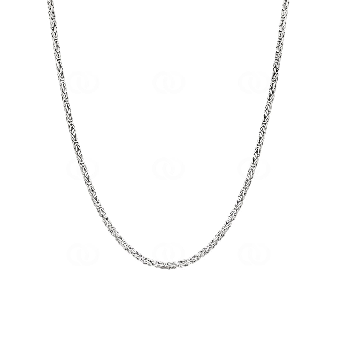 Königskette klassisch 750/18 K Weissgold massiv 2.0mm