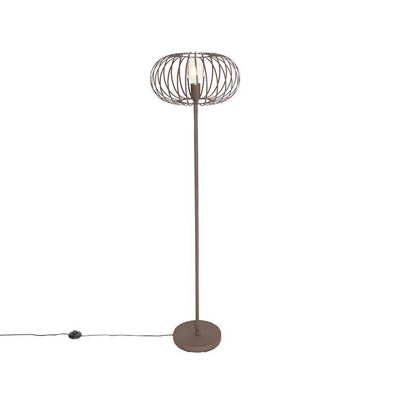 Design vloerlamp roestbruin draad - Johanna