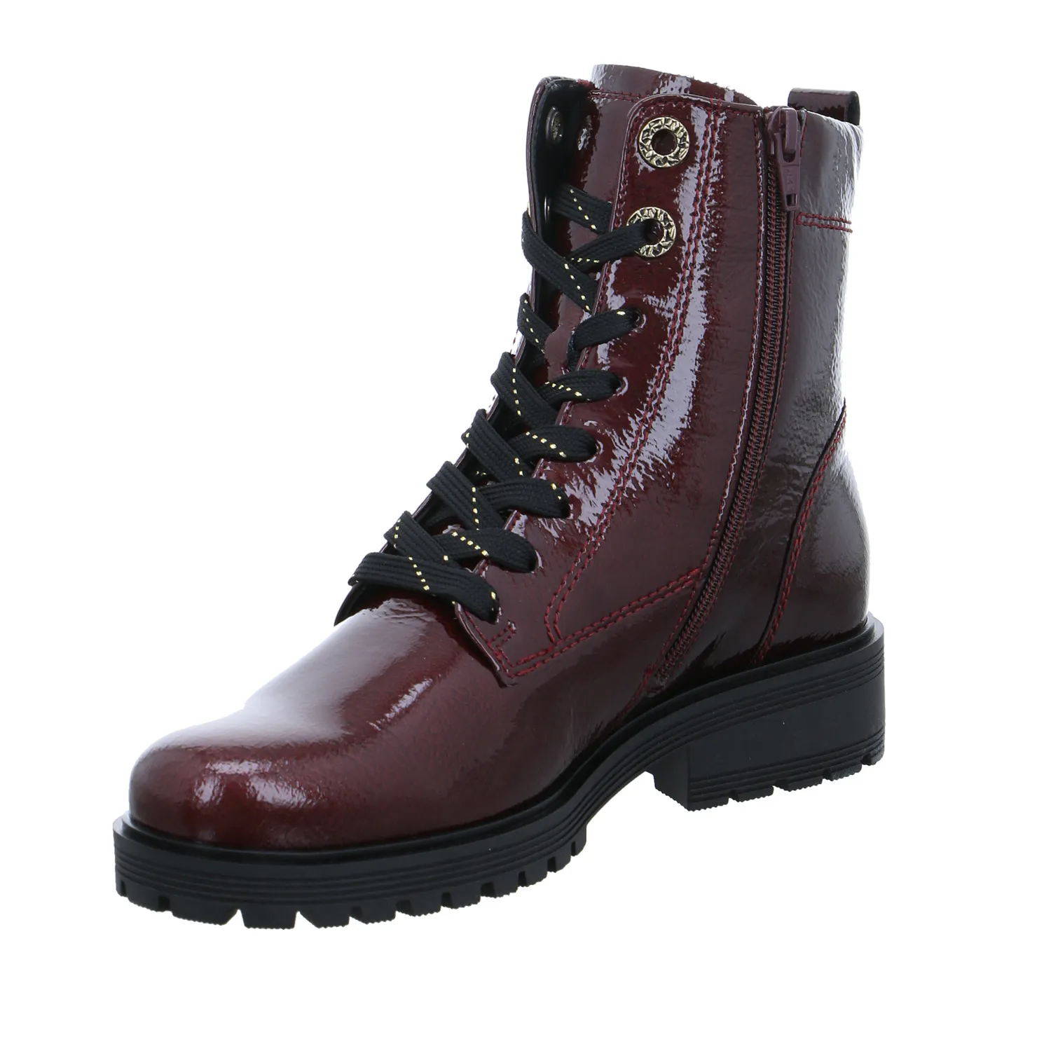 GABOR Boot Bordeau Leder  mit Wechselfussbett
