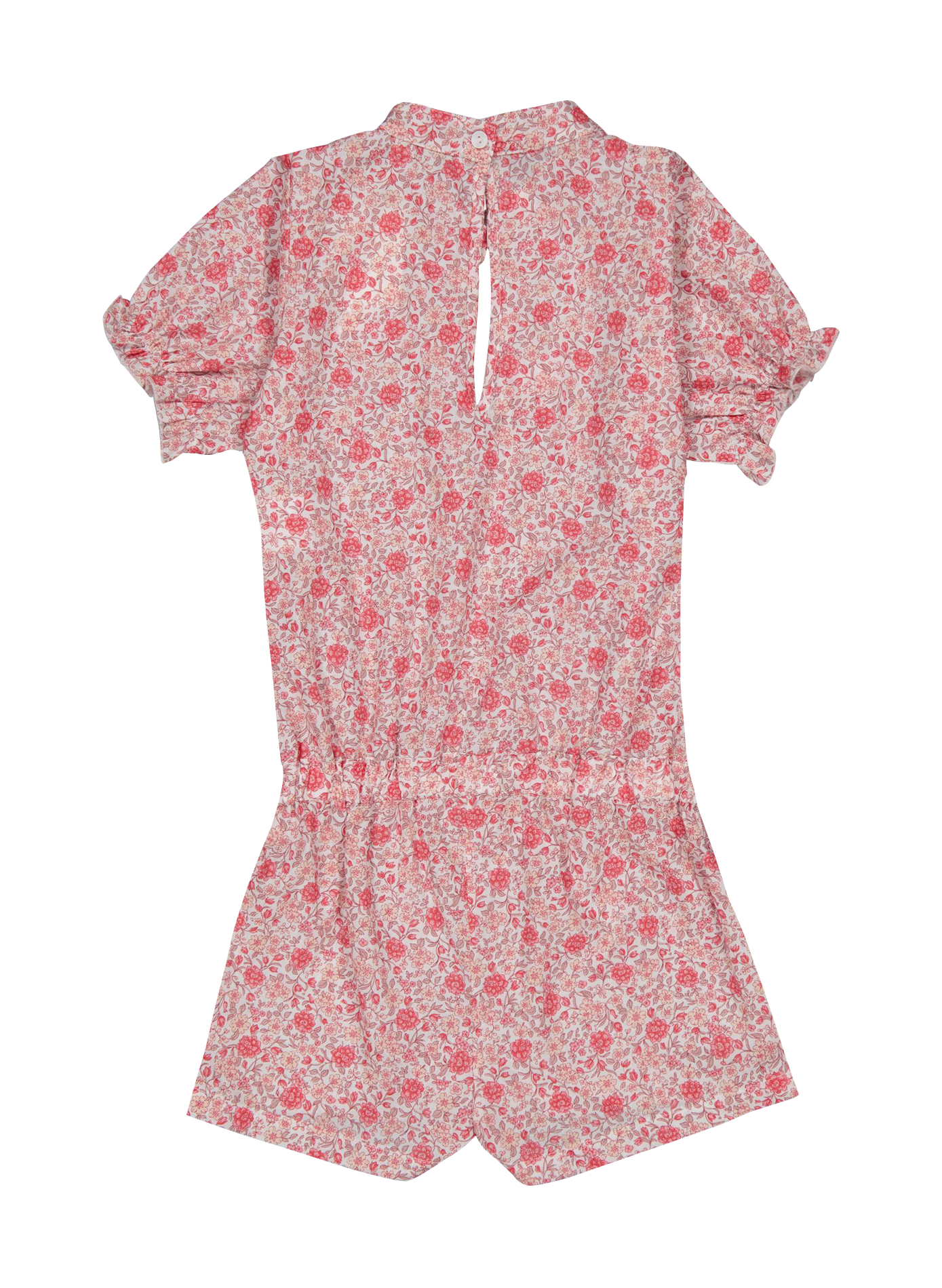 STEPHANIE - Combi-short imprimée en coton bio | Rose