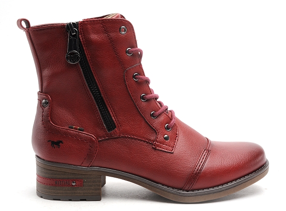 Mustang boots bottine talons femme 1229513 rouge
