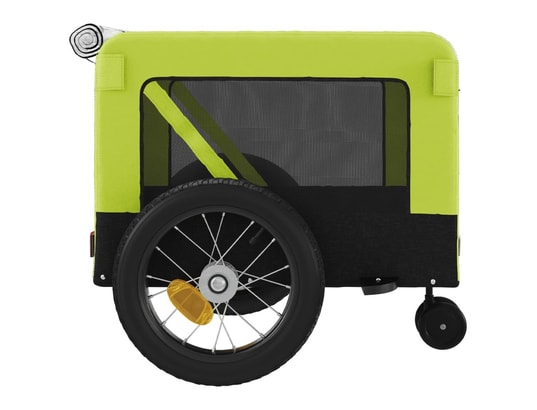 VIDAXL - Remorque de vélo pour animaux de compagnie vert et noir