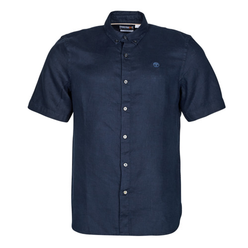 Timberland - SS MILL RIVER LINEN SHIRT SLIM - Marine