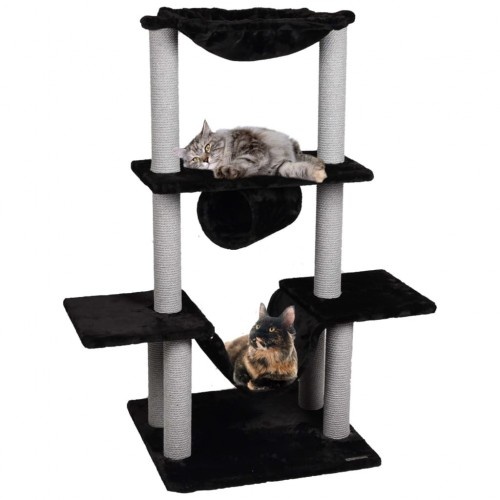 Arranhador de gato em formato de flamingo, preto