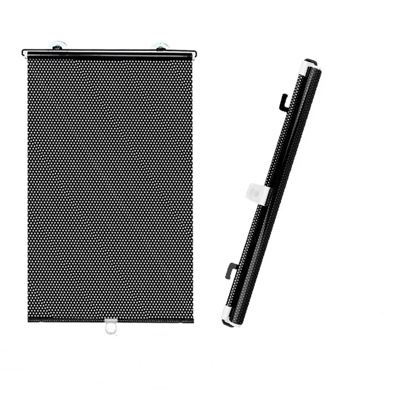(40x60cm) Praktische Sonnenblende Sonnenschutz für das Auto mit Saugnapfhalterung - Schwarz