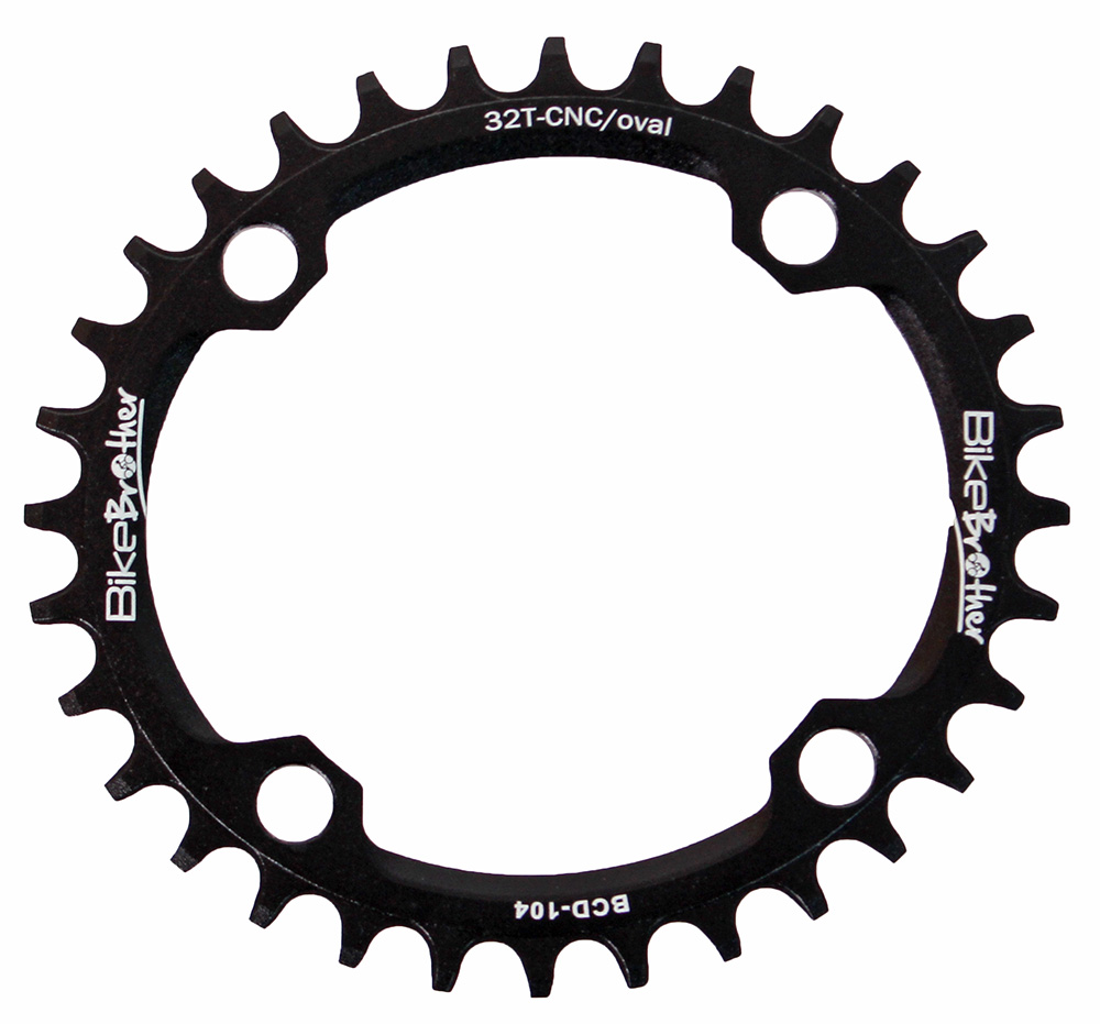 BikeBrother 32 T Klinge Ø 104 mm Oval Sort