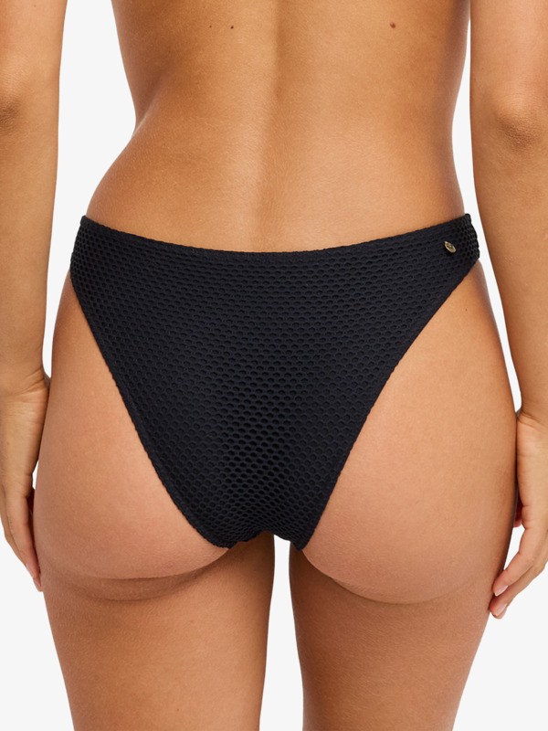 Roxy Island Moderate Bas de bikini classique Noir Femme