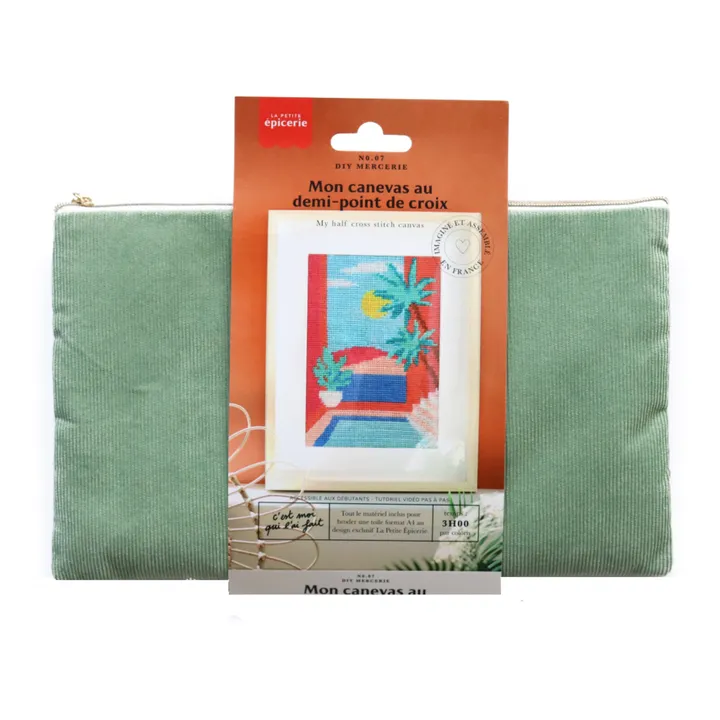 La Petite Épicerie Kit DIY Canevas au demi-point de croix