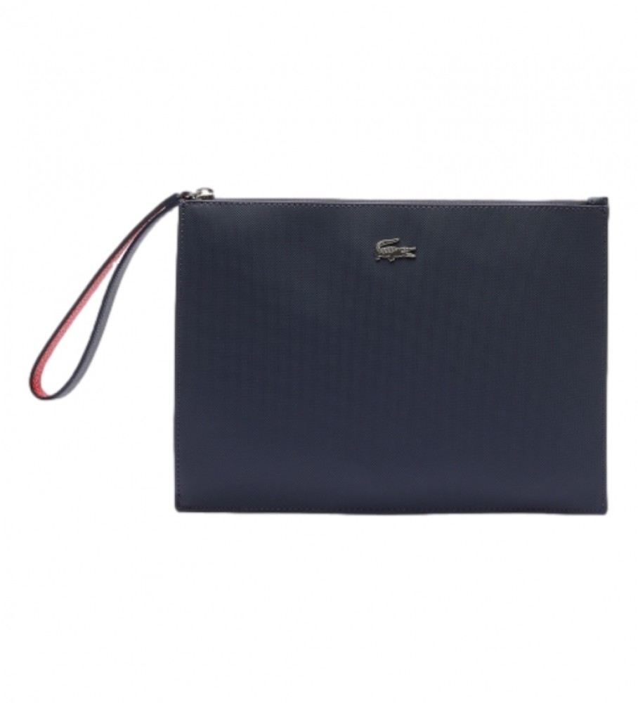 Clutch Lacoste Anna azul marinho - 28x20x2cm -
