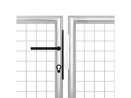 Portail de jardin Acier 400 x 75 cm Argenté