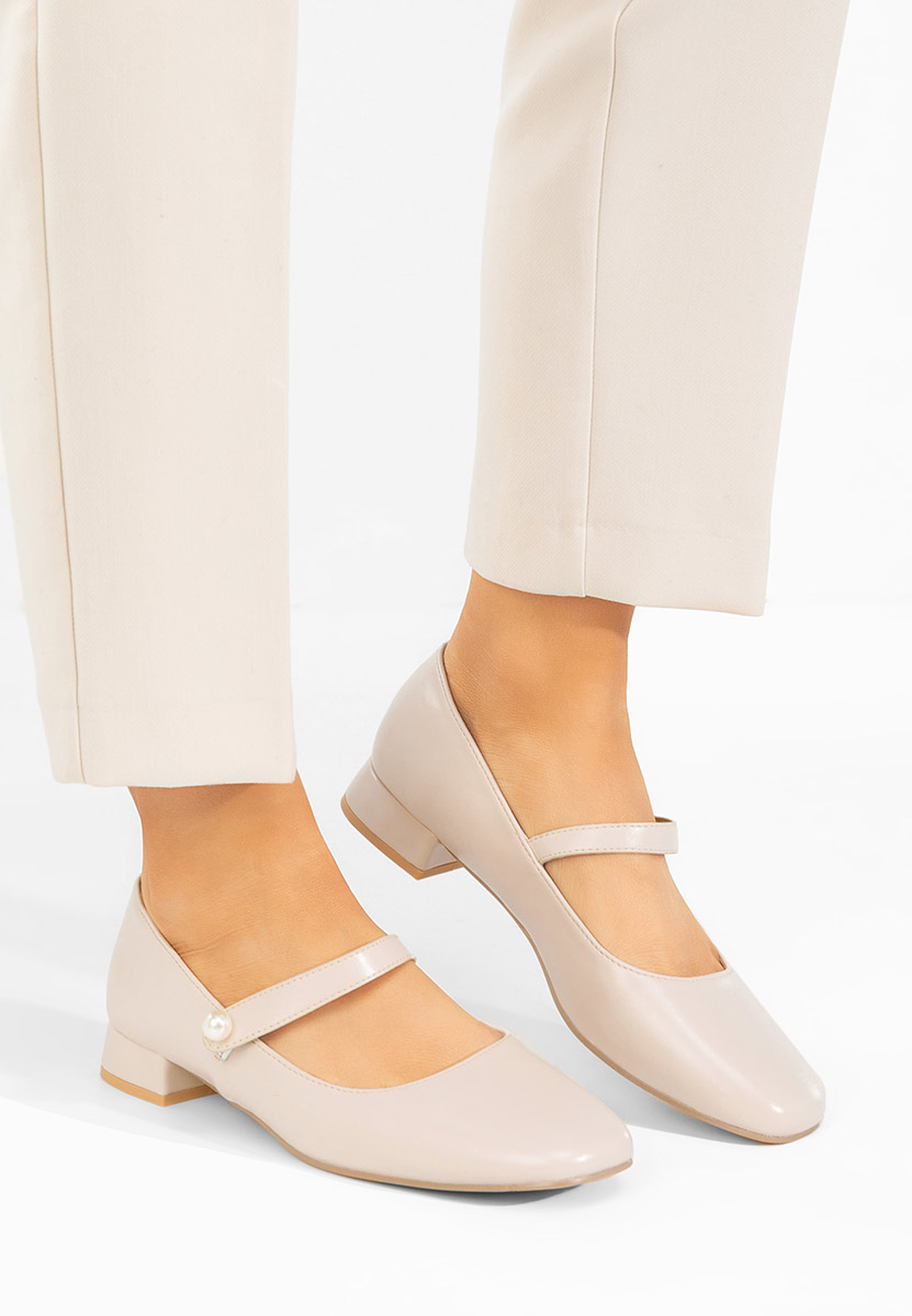 Chaussures à petit talon beige Jenelle