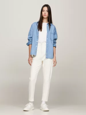 Calça jeans slim de cintura ultra alta para mães