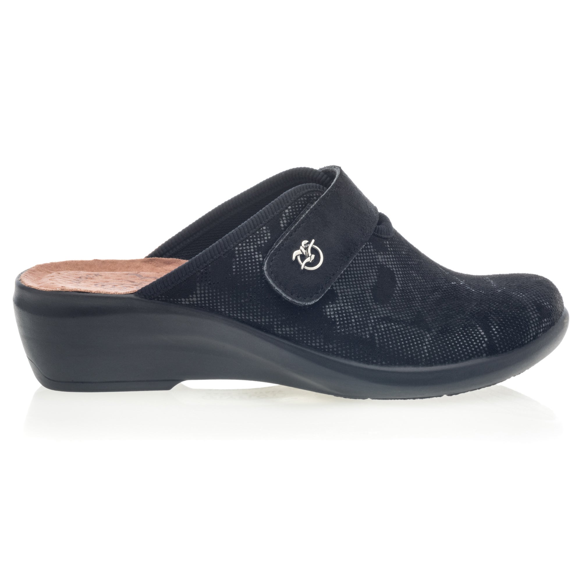 Chaussures confort paramédical à talon compensé Femme noir